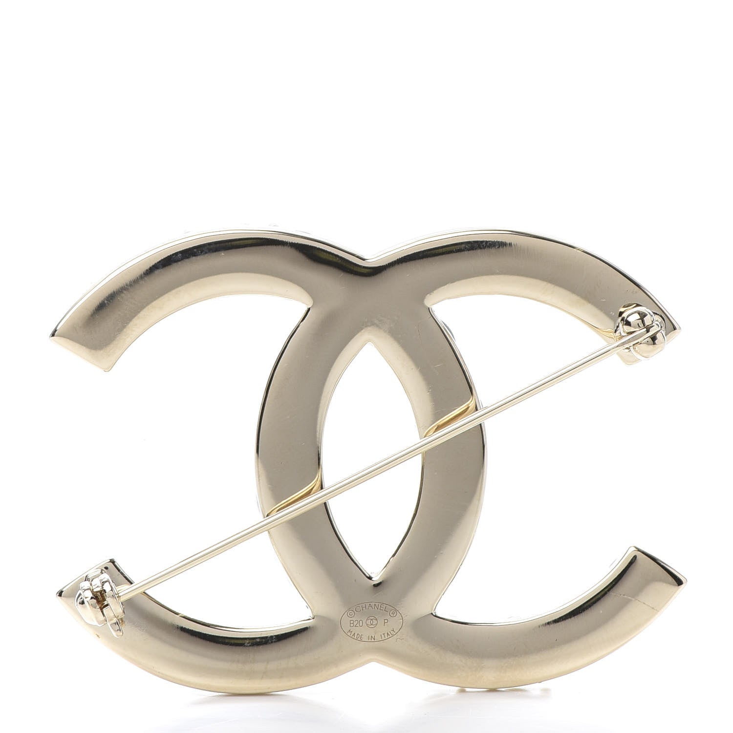 Chanel Pearl Crystal Bright Young Thing CC Brooch Gold 3 of 5