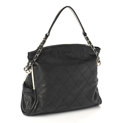 Chanel Lambskin Stitched Medium Ultimate Soft Tote Black 3 of 12
