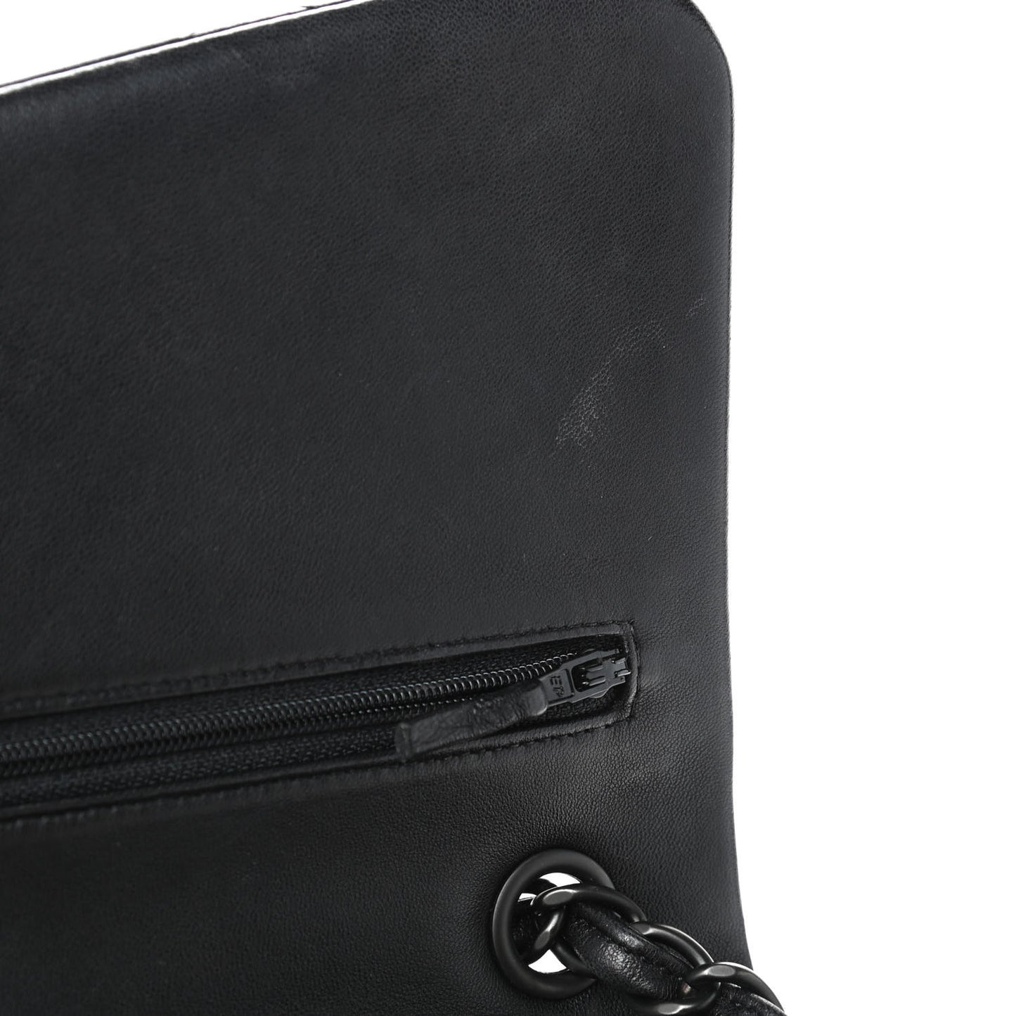Lambskin Quilted Jumbo Double Flap So Black