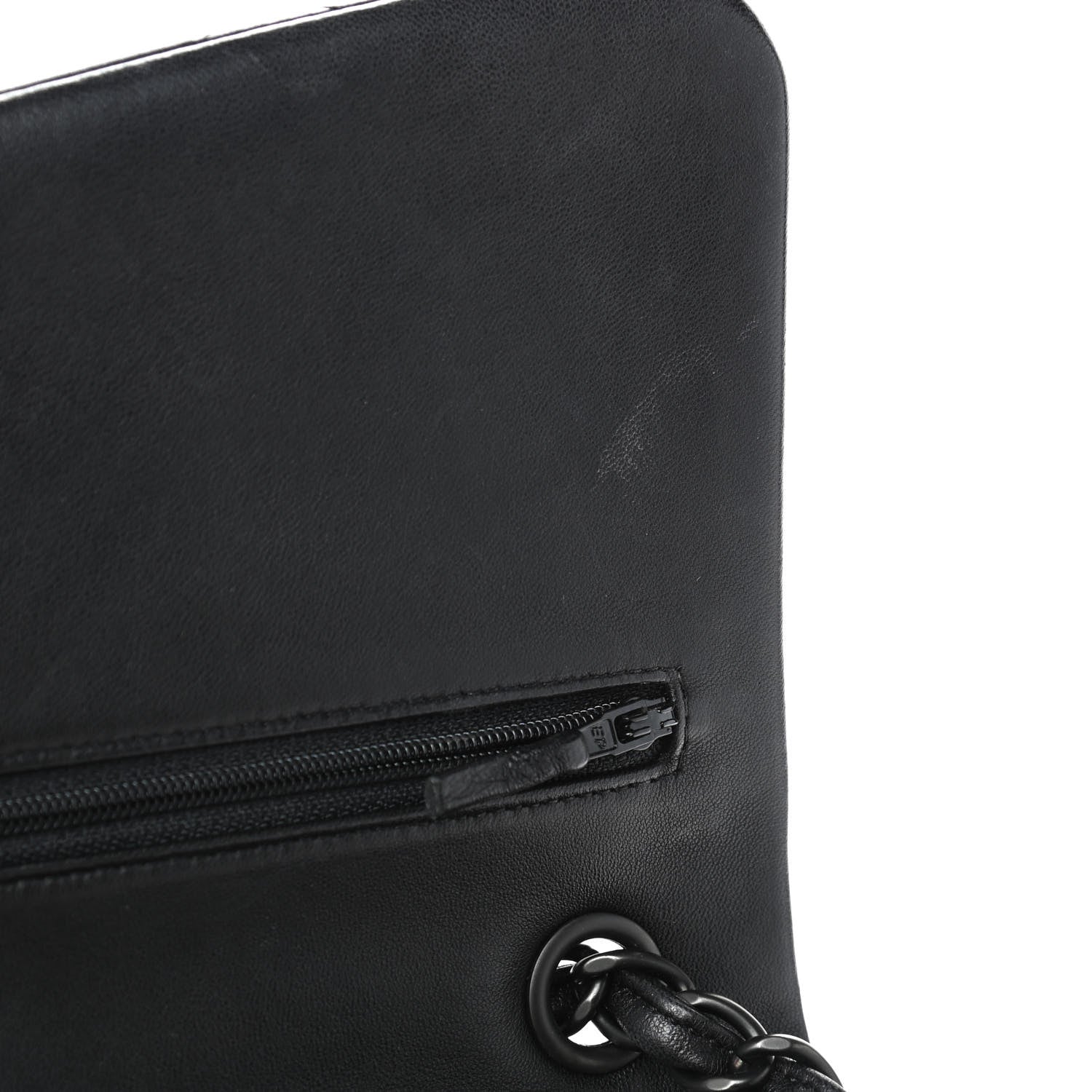 Chanel Lambskin Quilted Jumbo Double Flap So Black 13 of 16