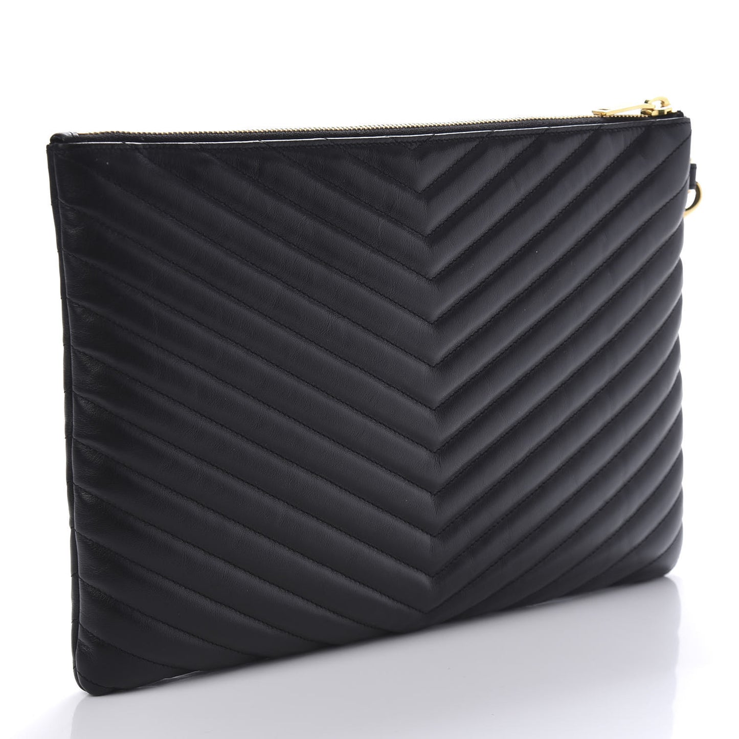 Calfskin Matelasse Monogram Cassandre Tablet Pouch Black