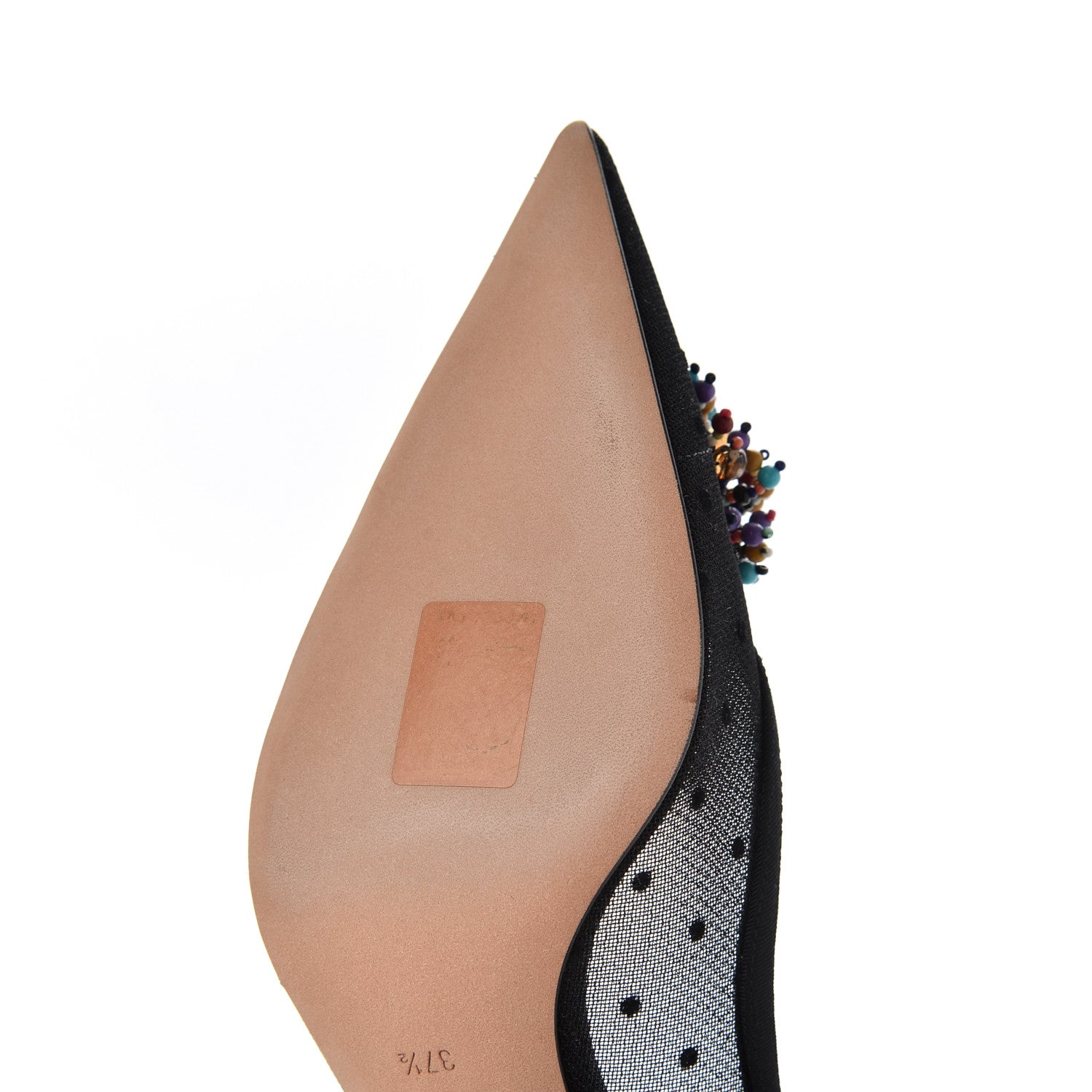 Christian Dior Mesh Blossom Pumps 37.5 Black 8 of 10