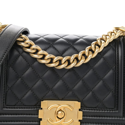 Chanel Lambskin Quilted Small Boy Flap Black 8 of 14