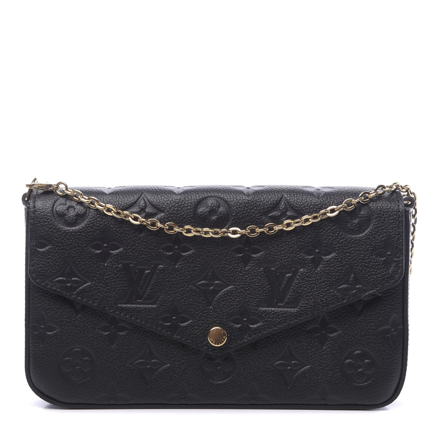 Louis Vuitton Empreinte Pochette Felicie Chain Wallet Black 1 of 12