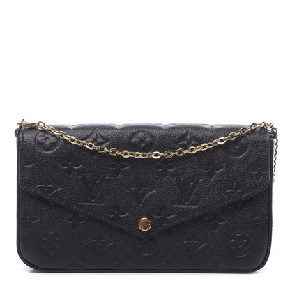 Louis Vuitton Empreinte Pochette Felicie Chain Wallet Black 1 of 12
