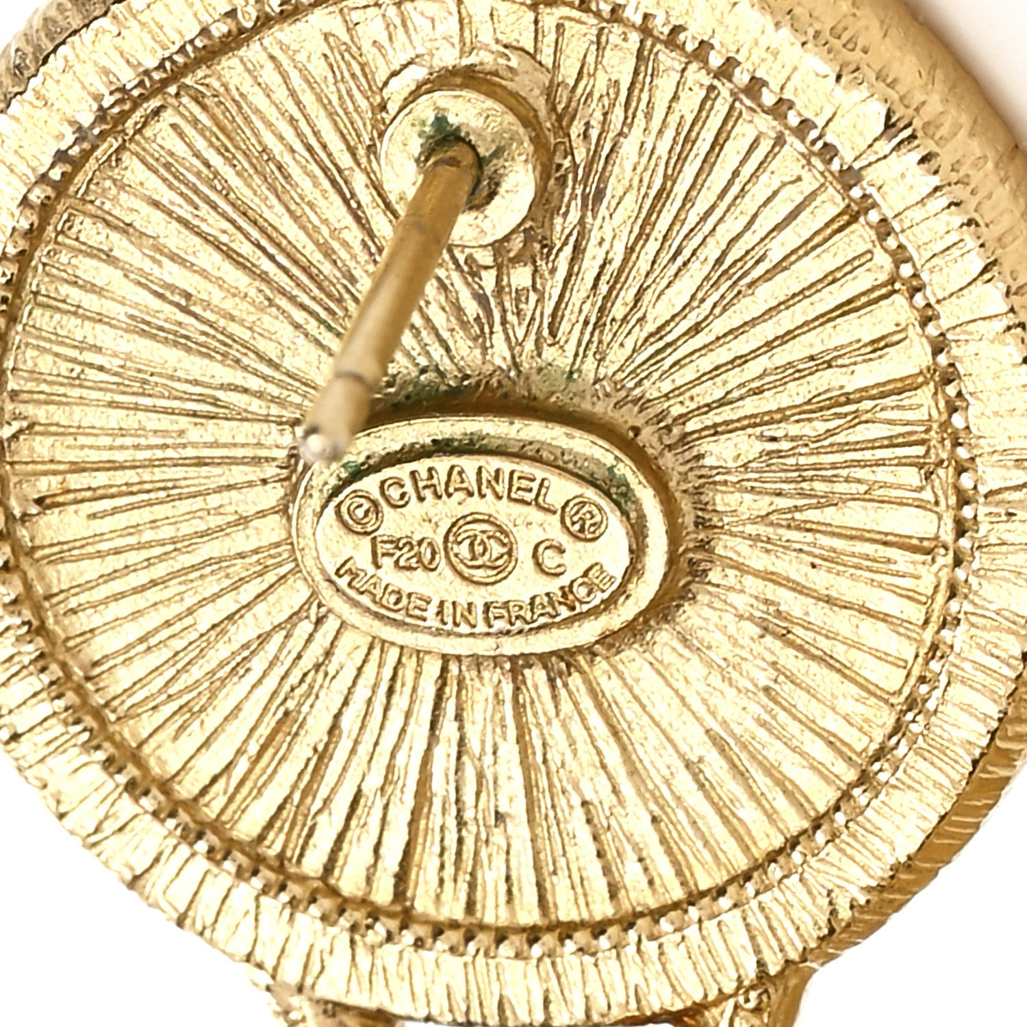 Chanel Pearl CC Tags Drop Earrings Gold 4 of 4