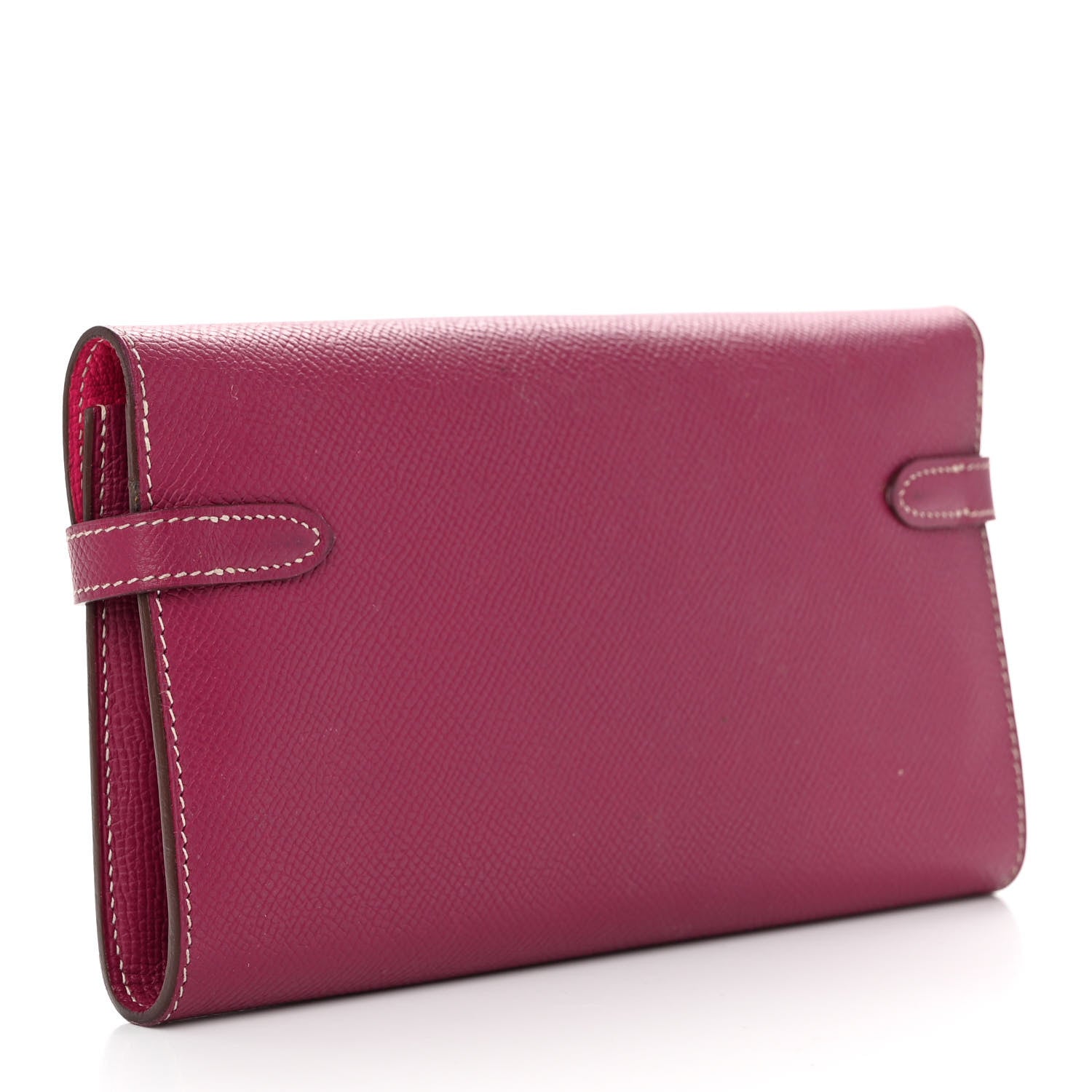 Hermes Epsom Candy Kelly Longue Wallet Tosca Rose Tyrien 3 of 17
