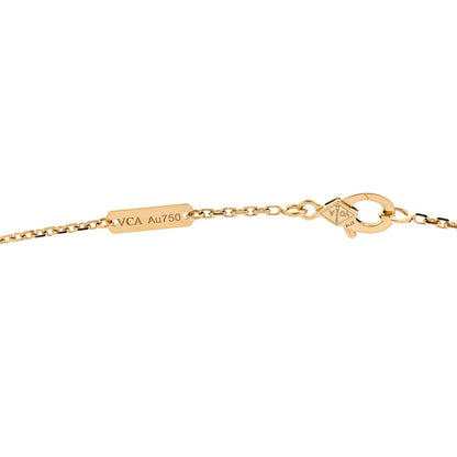 Van Cleef & Arpels 18K Yellow Gold Blue Sevres Porcelain Magic Alhambra Vendome Necklace 5 of 6