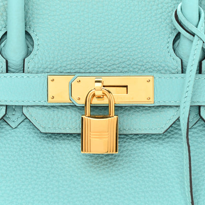 Hermes Togo Birkin 30 Bleu Atoll 7 of 9