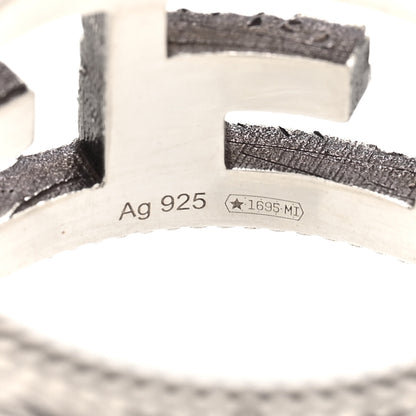 Gucci Sterling Silver Wide Square G Band Ring 53 6.5 6 of 7