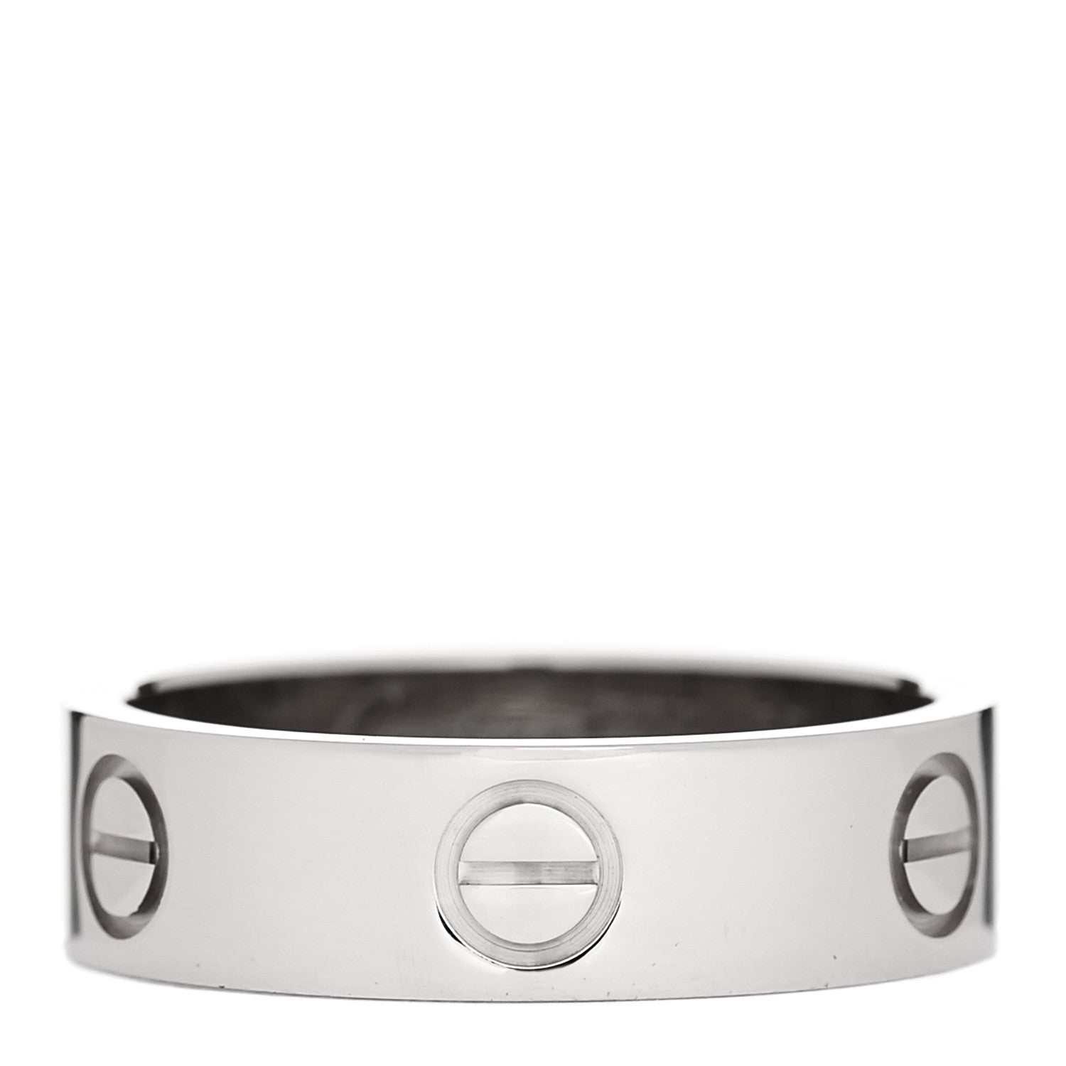 Cartier 18K White Gold 5.5mm LOVE Ring 55 7.25 1 of 4