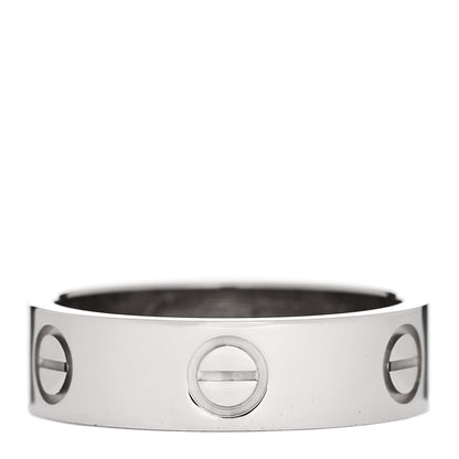 Cartier 18K White Gold 5.5mm LOVE Ring 55 7.25 1 of 4