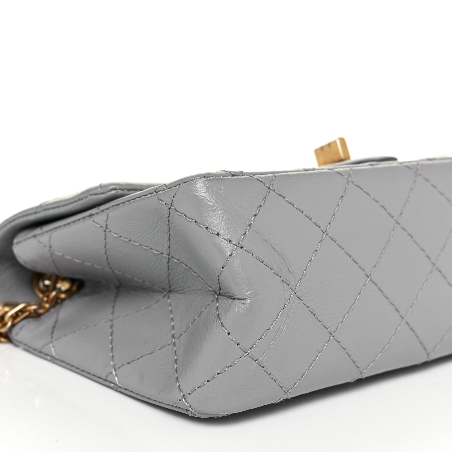 Chanel Aged Calfskin Quilted 2.55 Reissue Mini Flap Grey 7 of 9