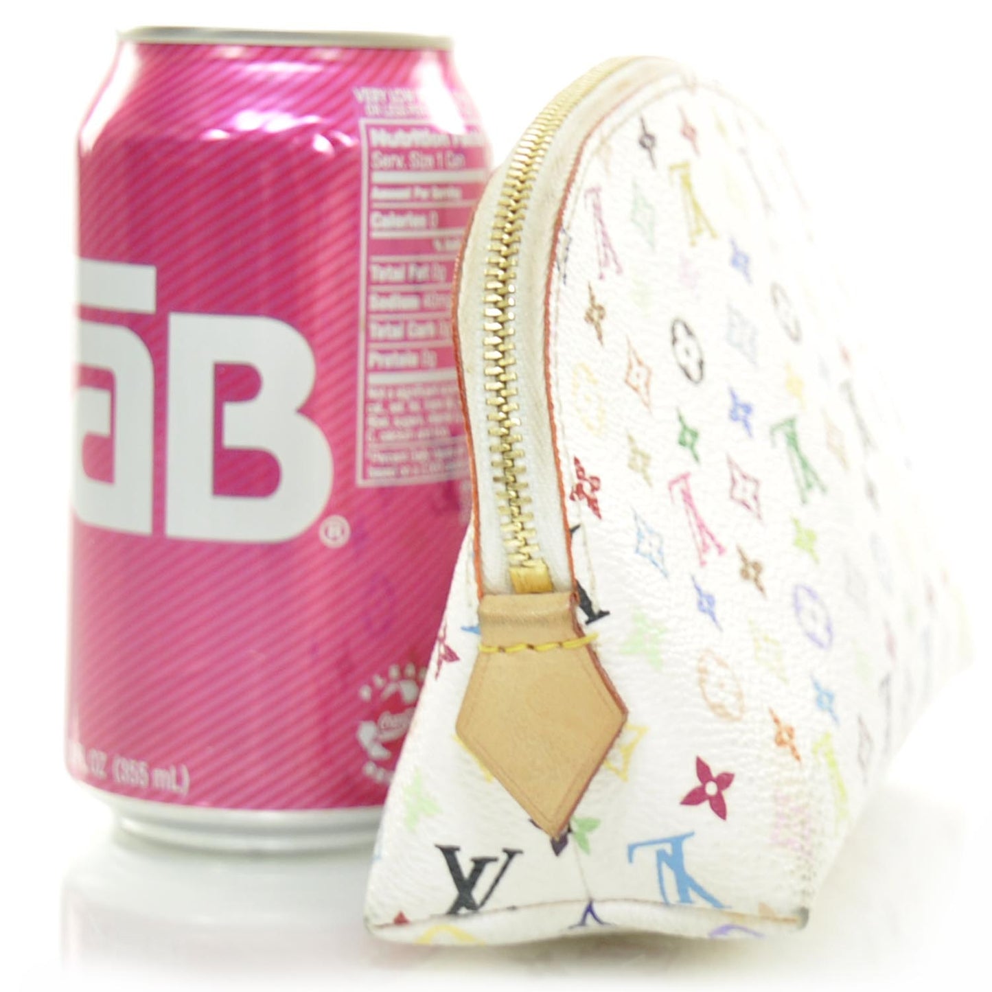 Monogram Multicolor Cosmetic Pouch White Litchi
