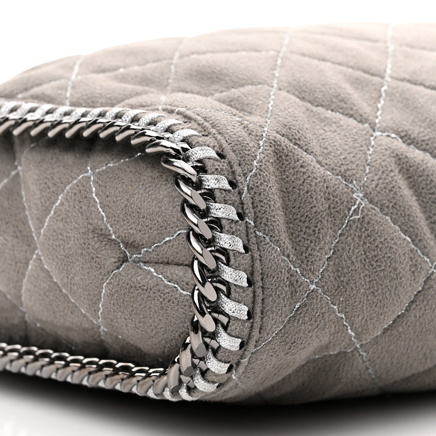 Stella McCartney Shaggy Deer Quilted Small Falabella Tote Light Grey 8 of 9