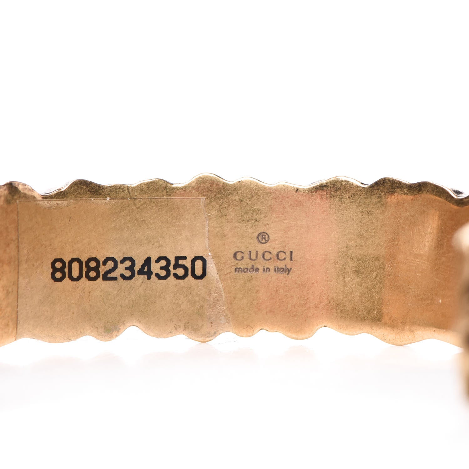Gucci Metal Lion Mane Cuff Bracelet Aged Gold 4 of 7