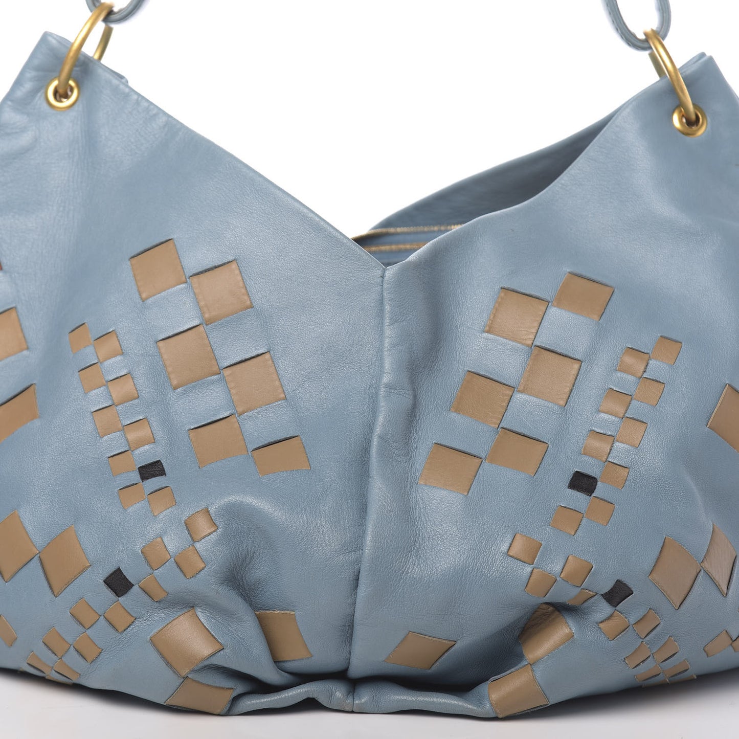 Nappa Intrecciato Aquilone Fortune Cookie Hobo Blue
