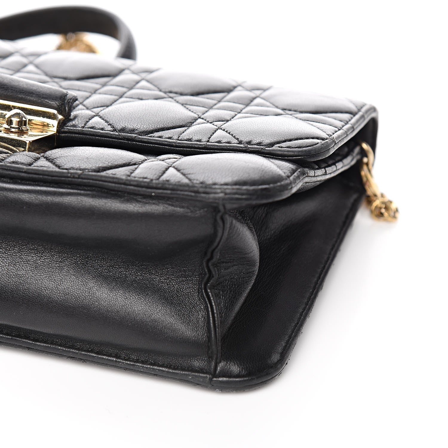 Christian Dior Lambskin Cannage Miss Dior Promenade Pouch Black 11 of 12