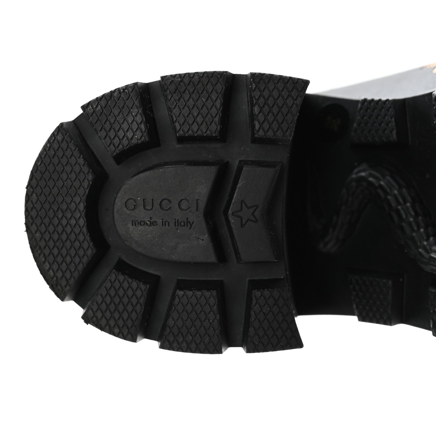 Gucci Calfskin Embroidered Lace Up Combat Ankle Boots 36 Black 12 of 19