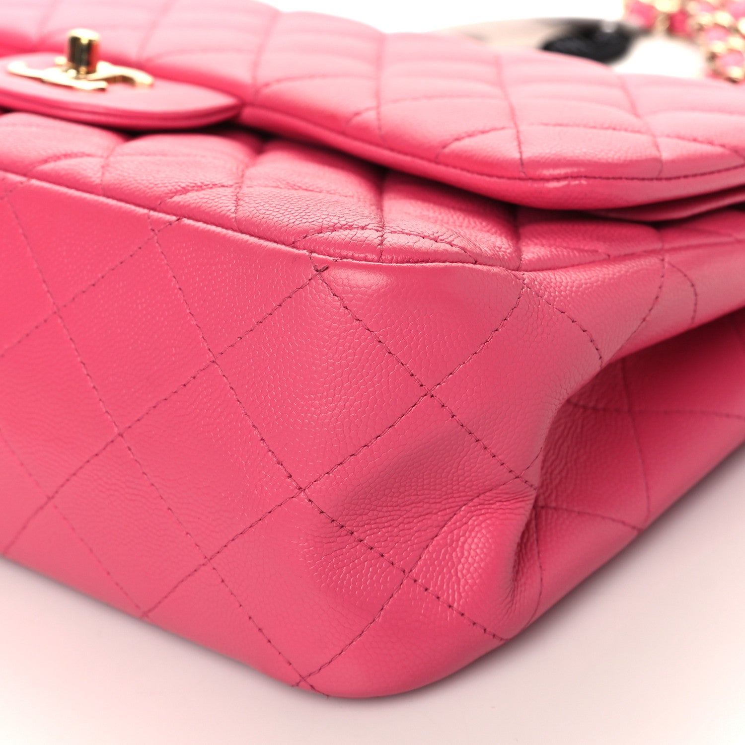 Chanel Caviar Quilted Jumbo Double Flap Pink 8 of 9