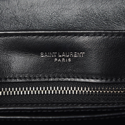 Saint Laurent Calfskin Y Quilted Monogram Toy Loulou Crossbody Bag Black 7 of 9