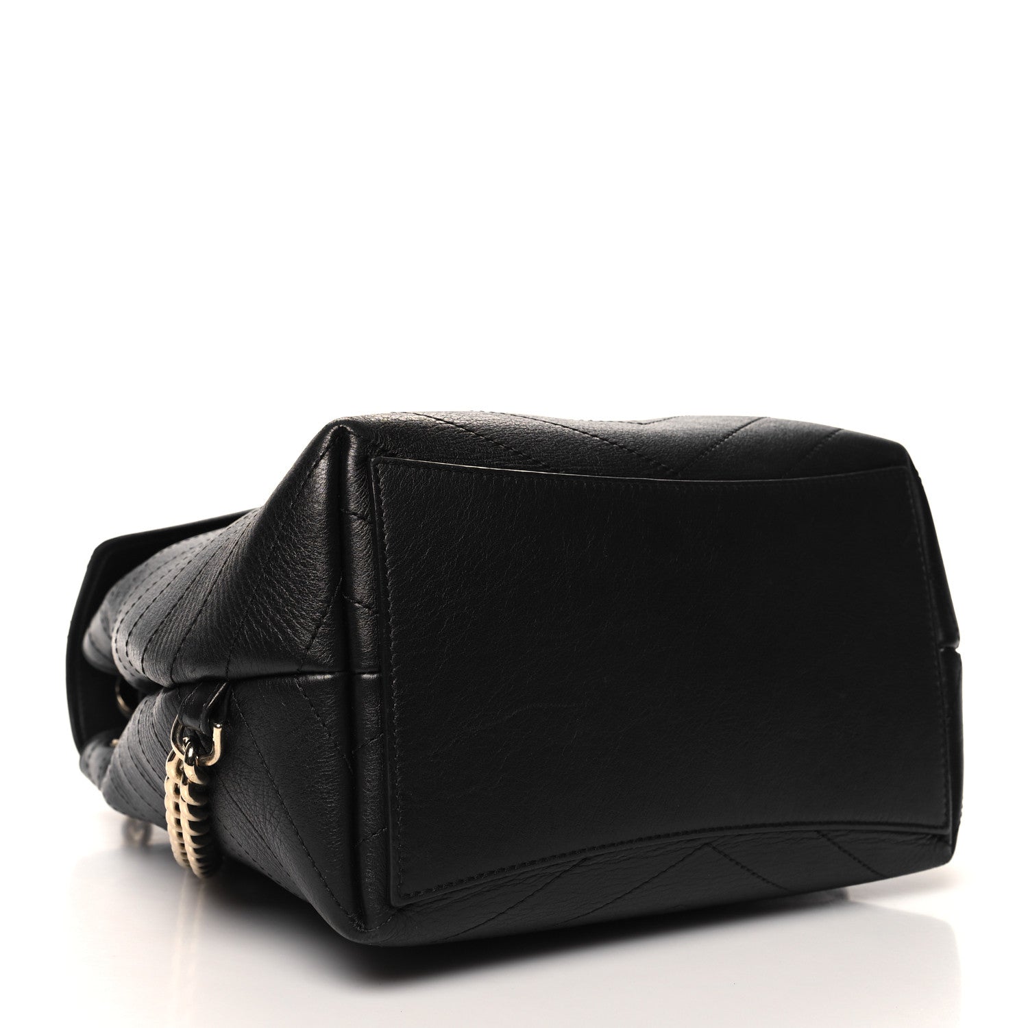 Chanel Grained Calfskin Chevron Stitched Backpack Black 4 of 12