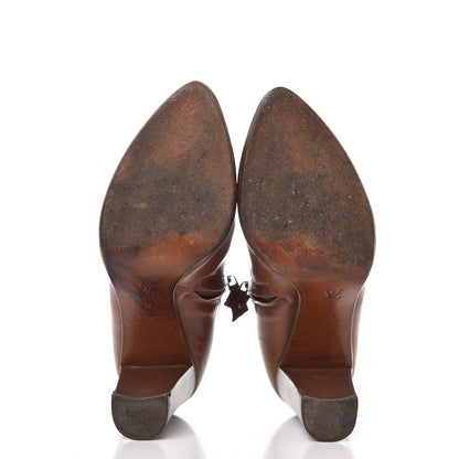 Louis Vuitton Calfskin Zipper Low Boots 37 Brown 7 of 10