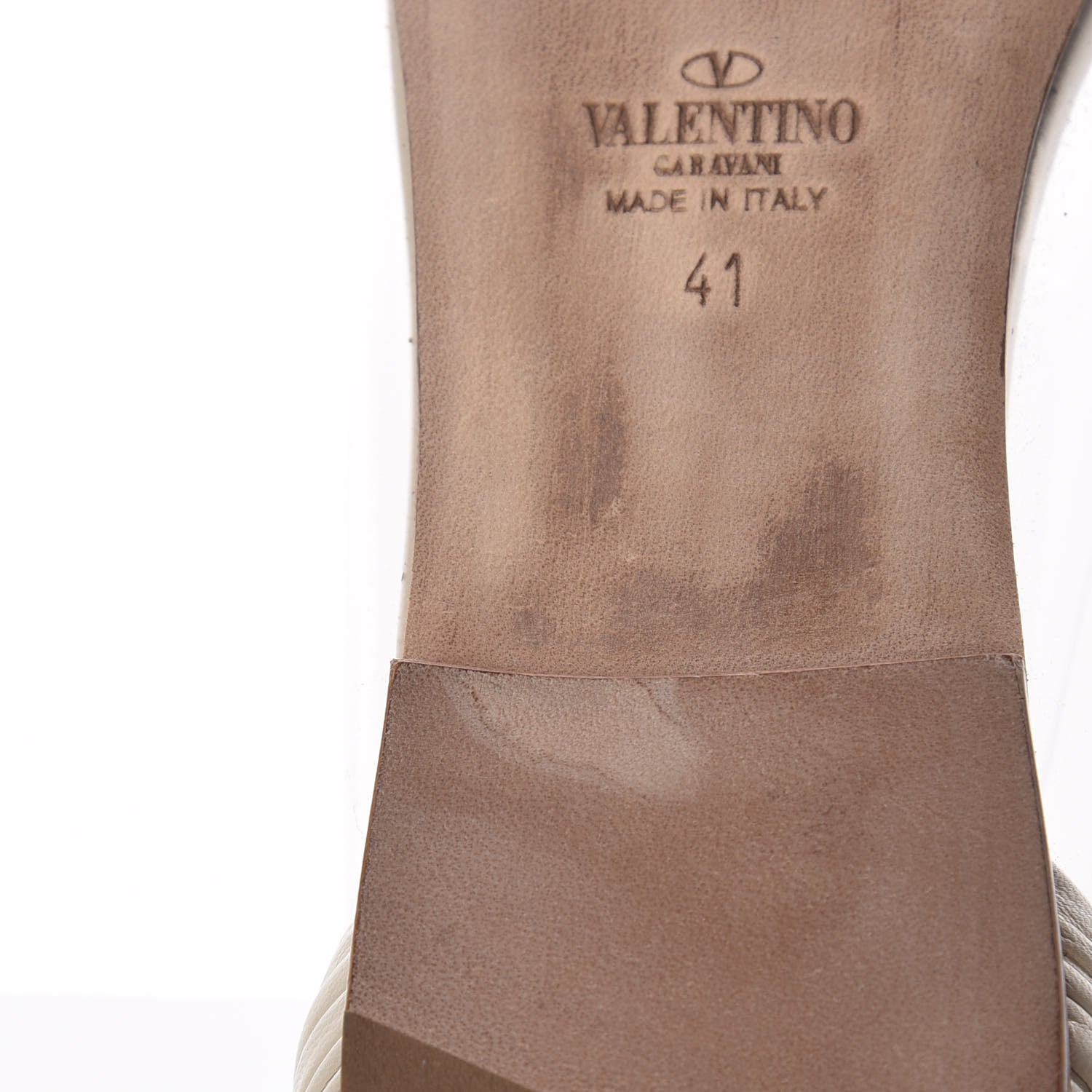 Valentino Garavani Ruched Lambskin B Drape Ballerina Flats 41 Nude 11 of 12