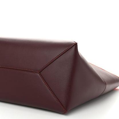 Loewe Shiny Calfskin Medium Puzzle Fold Tote Burgundy Orange 10 of 10