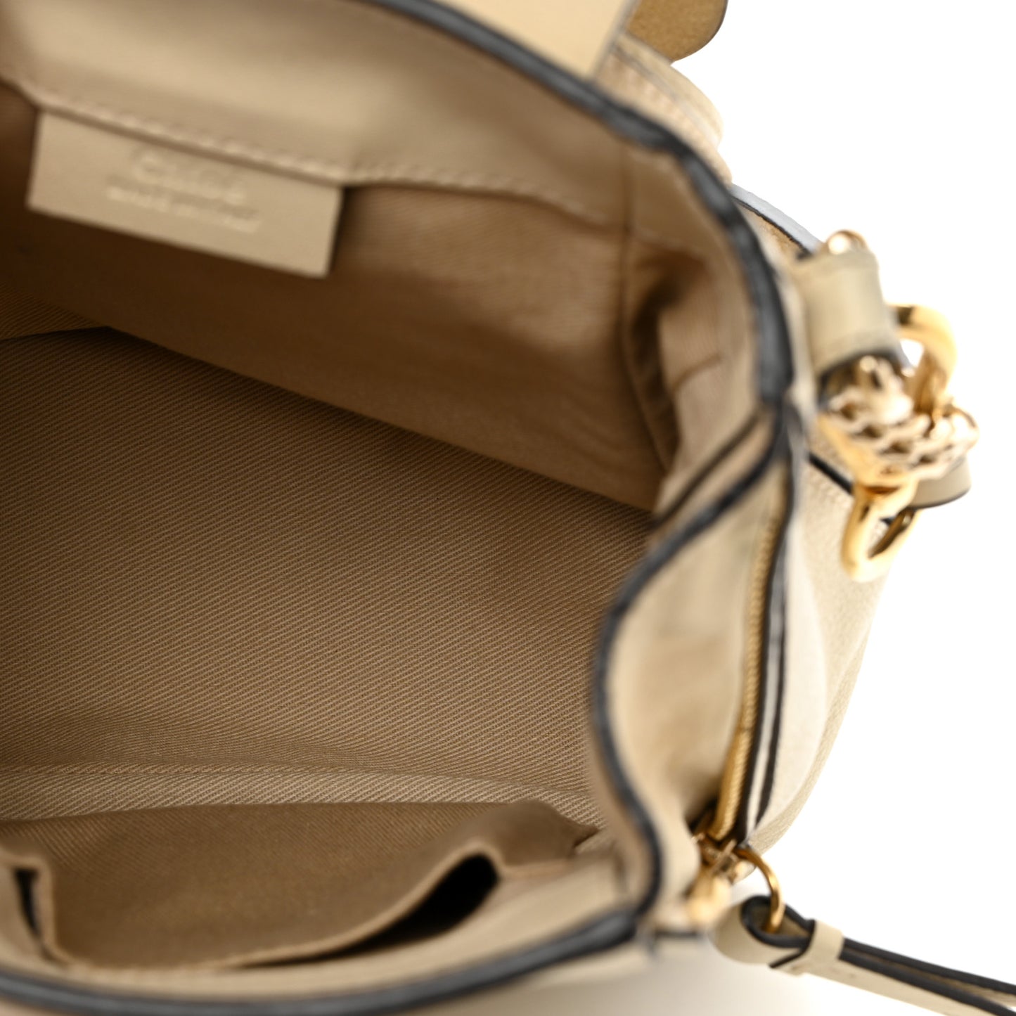 Suede Calfskin Mini Faye Backpack Off White