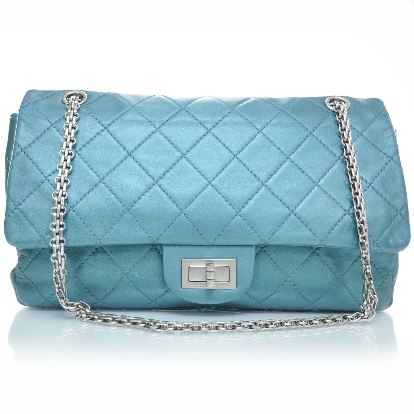 Leather 2.55 Reissue 227 Flap Metallic Turquoise