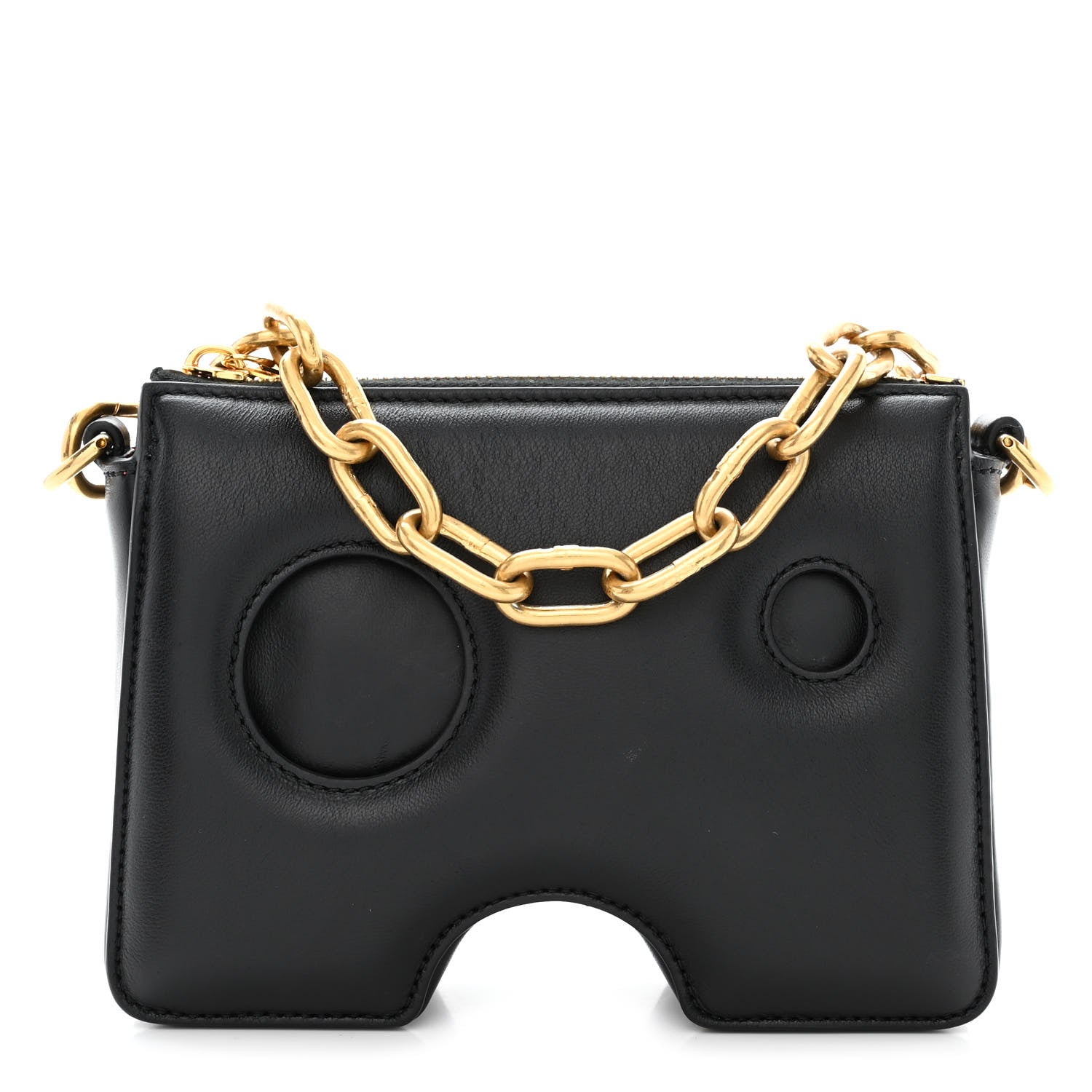 Off-White OFF WHITE Calfskin Burrow Chain Bag Black 1 of 12