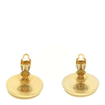 Hermes Lambskin Medor Clip On Earrings 3 of 5