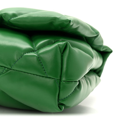 Balenciaga Nappa Calfskin Quilted Touch B Puffy Clutch Leaf Green 10 of 10