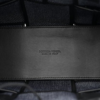 Bottega Veneta Denim Boucle Maxi Intrecciato Small Arco Tote Midnight Blue 6 of 10
