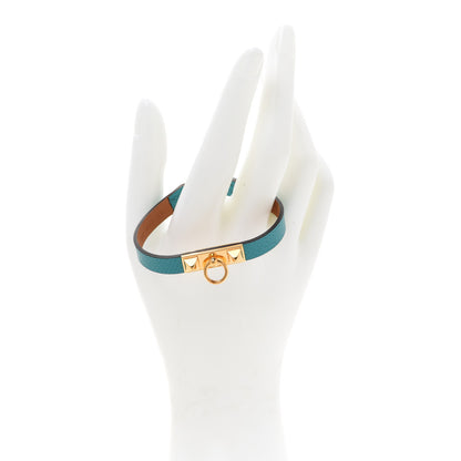 Hermes Epsom Micro Rivale Bracelet M Bleu Paon 2 of 7