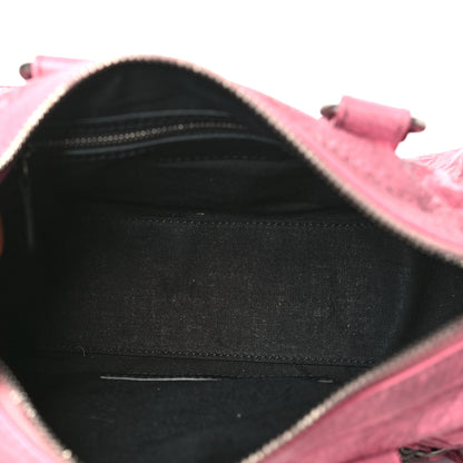 Balenciaga Agneau Arena Dirty Effect Mini Le Cagole Duffle Crossbody Bag Sweet Pink 5 of 9