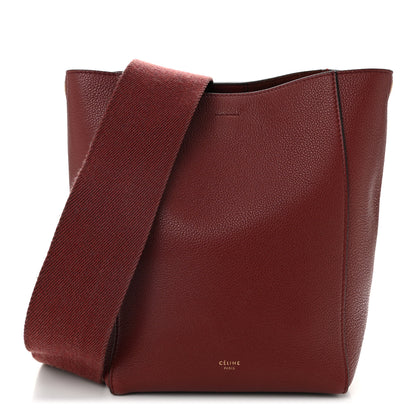 Celine Soft Grained Calfskin Sangle Bucket Bag Light Burgundy 1 of 9
