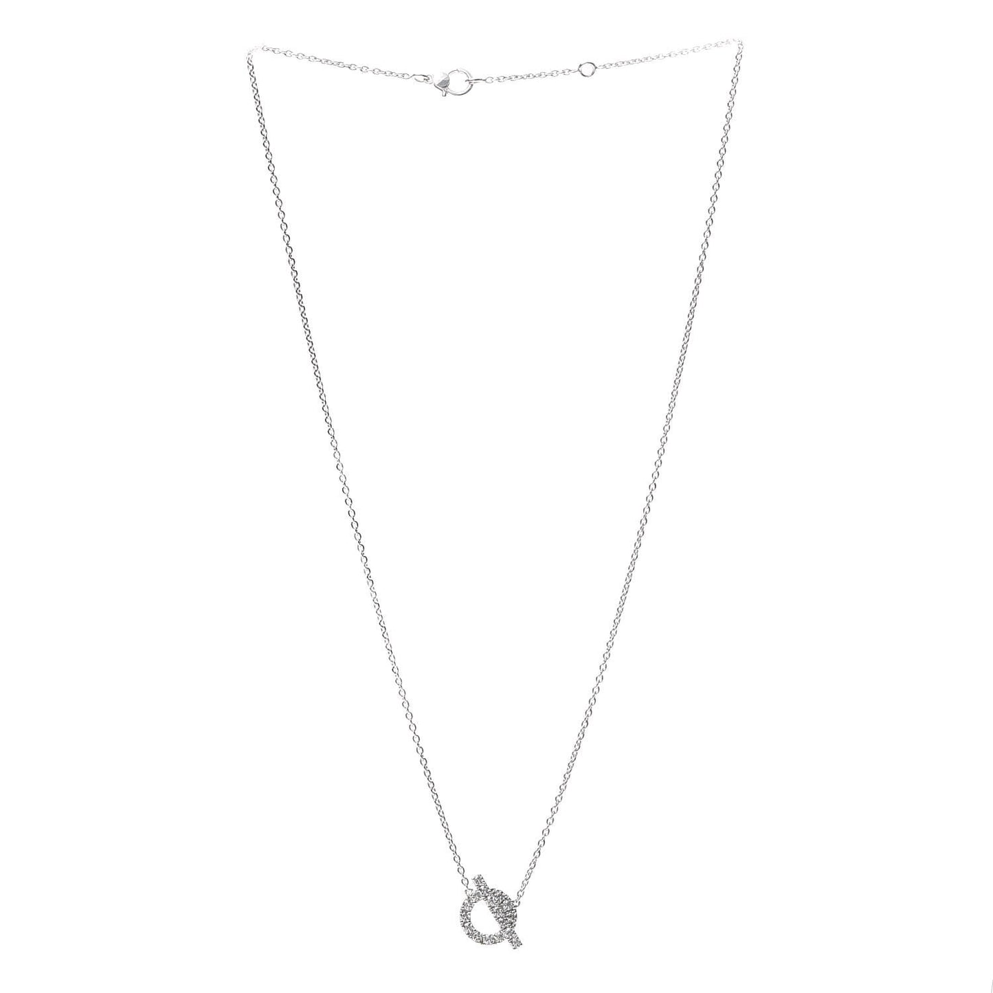 18K White Gold Diamond Finesse Pendant Necklace