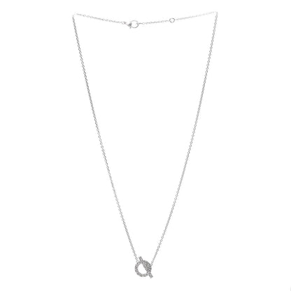 Hermes 18K White Gold Diamond Finesse Pendant Necklace 3 of 6