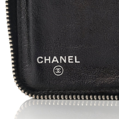 Chanel Calfskin Quilted Large Zip Around Organizer Wallet Black 6 of 16