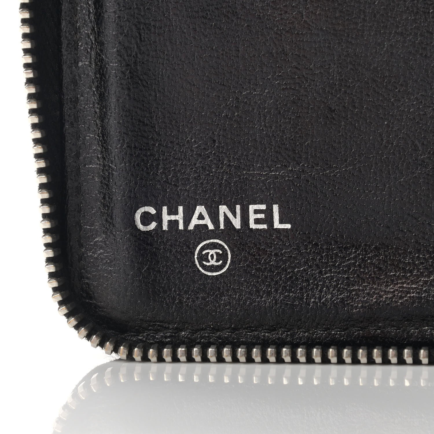 Chanel Calfskin Quilted Large Zip Around Organizer Wallet Black 6 of 16