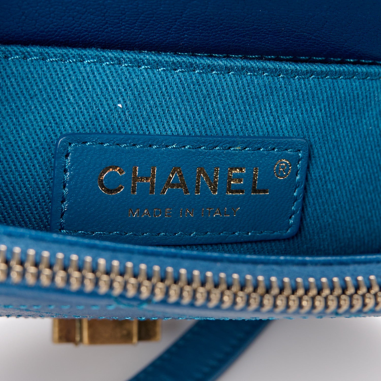 Chanel Shiny Calfskin Goatskin Quilted Medium Coco Curve Messenger Flap Navy 6 of 11