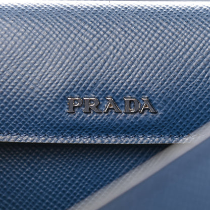 Prada Saffiano Cuir Convertible Top Handle Tote Bleuette 5 of 8