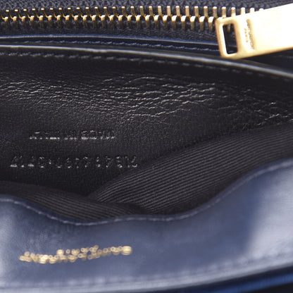 Saint Laurent Velvet Y Quilted Monogram Small Loulou Chain Satchel Medium Blue 6 of 13