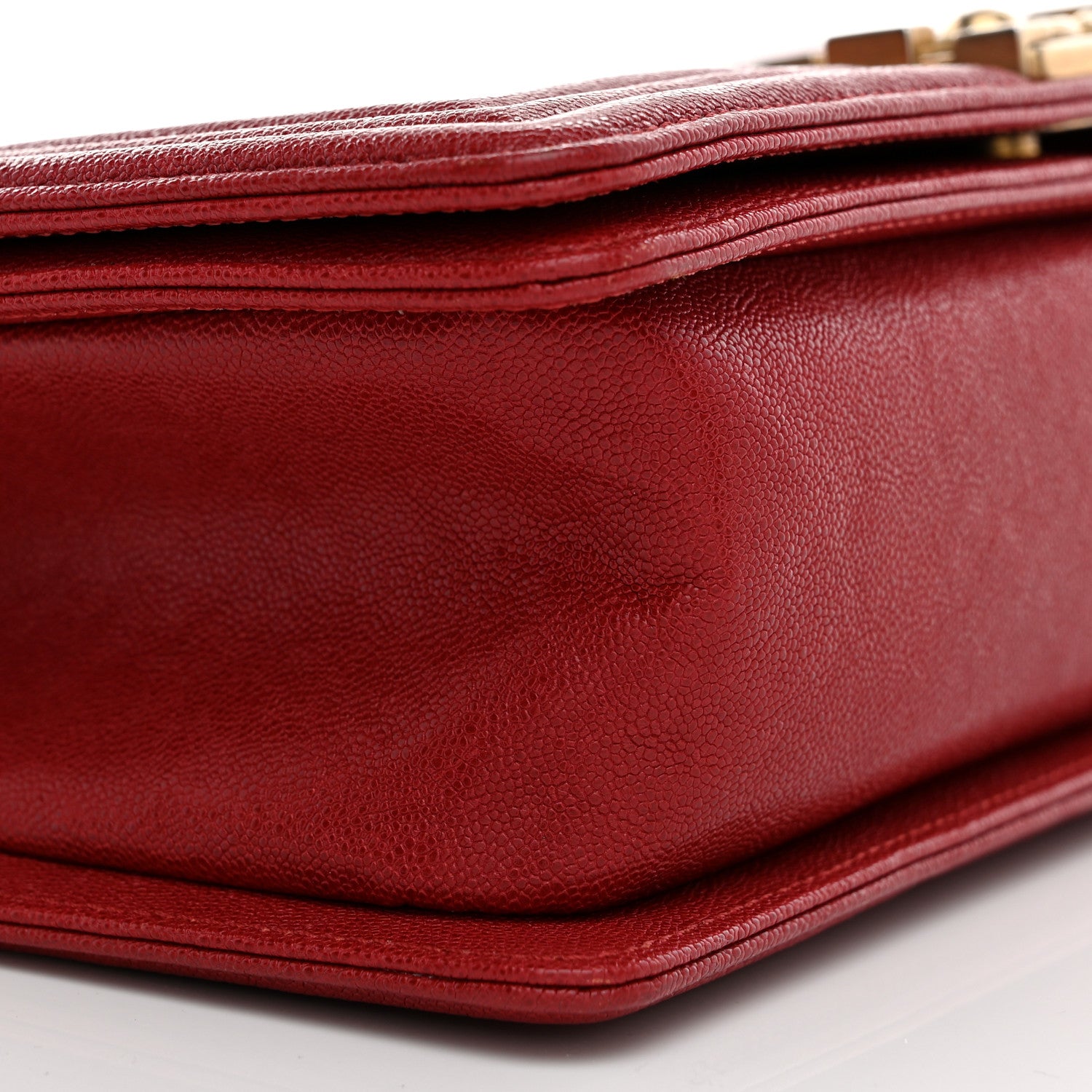Chanel Caviar Quilted Medium Boy Flap Dark Red 9 of 10