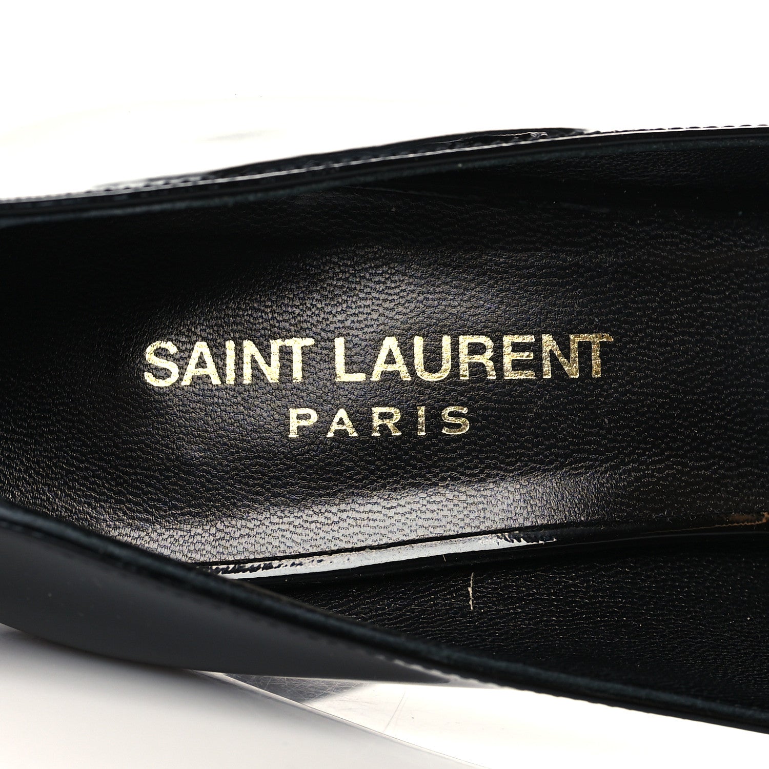 Saint Laurent Patent Classic Paris 105 Escarpin Pumps 37.5 Black 8 of 10