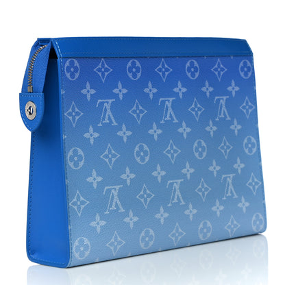 Louis Vuitton Monogram Clouds Pochette Voyage MM A4 Blue 3 of 10