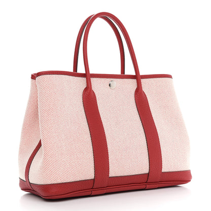 Hermes Twill H Negonda Garden Party 30 TPM Tote Rouge Piment 3 of 12