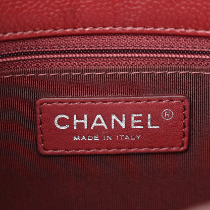 Chanel Caviar Quilted City Shopping Tote Dark Red 7 of 12
